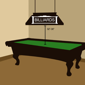 Billiard Table Pendant Placement